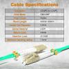 VIGTP OM3 Multi-Mode Aqua LSZH Fiber Cable 3m 5Pack - LC to LC 50/125m, 10Gb Ethernet view 2