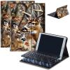 Case for Amazon Fire HD 10 & 10 Plus Tablet (13th/11th Generation, 2023/2021 Release) 10.1" with Keyboard, PU Leather Multiple-Angles Keyboard Case for Amazon Fire Tablet 10, Deer Woods view 1