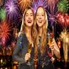 10x7ft Vinyl XMJJKUF Happy New Year Backdrop Colorful Firework River Bridge Nightscape Background New Year Eve Party Portrait Photo Studio Props view 2