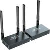 Wireless HDMI Transmitter and Receiver 4K: 1640FT/500M Range,Plug & Play, 1080P HD Output Wireless HDMI Extender Support 2.4/5GHz for Streaming Video/Audio from Laptop,PC,Smart Phone to HDTV/Projector view 1
