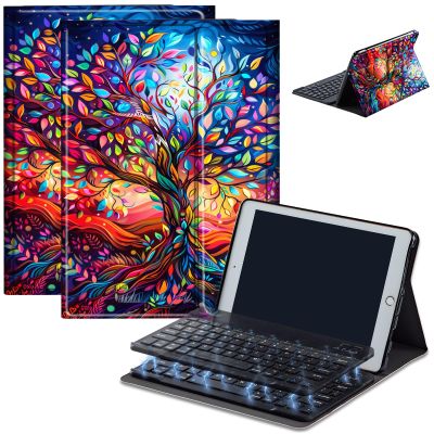 Case for Amazon Fire HD 10 & 10 Plus Tablet (13th/11th Generation, 2023/2021 Release) 10.1" with Keyboard, PU Leather Multiple-Angles Keyboard Case for Amazon Fire Tablet 10, Colors Tree Life