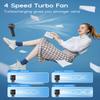 EasyAcc Handheld Portable Turbo Fan [12H Max Cooling Time] 3000mAh AI Portable Fan 10000mAh Waist Clip On Fan view 3