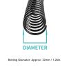 Plastic Spiral Binding Coils,20 Pcs 32mm Diameter Coil Spiral Binding Machine 48 Teeth 4:1 Pitch 280 Sheet Capacity Binding Machine Manual Book Maker Punch for Document view 2