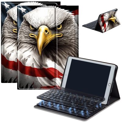 Case for Amazon Fire HD 10 & 10 Plus Tablet (13th/11th Generation, 2023/2021 Release) 10.1" with Keyboard, PU Leather Multiple-Angles Keyboard Case for Amazon Fire Tablet 10, Eagle