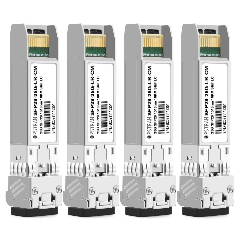 OPSTRAN 25GBASE-LR SFP28 Optical Transceiver Module Compatible with Palo Alto PAN-25G-SFP28-LR PAN-SFP28-25GBASE-LR 25G SFP28 1310nm 10km DDM Duplex LC SMF 4 Pack