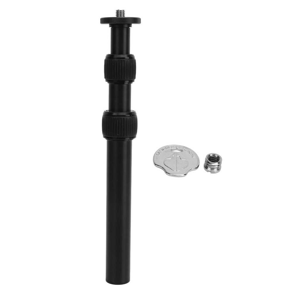 3 Section Tripod Extension Arm Strong and Lightweight Aluminum Alloy Tripod Extension Tube with Rubber Adjustment Knob Monopod Extension Rod Pan Head Stabilizer for Camera Photogra