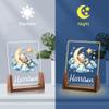TINYHOMES Custom Bear Night Light for Baby Girls Boys Customized Easter Birthday Gifts Acrylic Plaque Personalized Baby Nursery Decor Milestone Plaque with Name Christmas Unique Gifts for Kids view 4