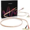UCINNOVATE 2 Pack 13 AWG Speaker Cable with Banana Plugs, 2X 2m HiFi Speaker Wire with 4mm Gold-Plated Right Angle Banana Plugs, Solid Audio Cable Cord for Audiophile Home Theater view 1