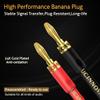 UCINNOVATE 2 Pack 13 AWG Speaker Cable with Banana Plugs, 2X 2m HiFi Speaker Wire with 4mm Gold-Plated Right Angle Banana Plugs, Solid Audio Cable Cord for Audiophile Home Theater view 2
