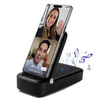 ALOTFINNE Gifts for Men Woman, Cell Phone Stand with Wireless Bluetooth Speaker,Anti-Slip Base HD Surround Sound Perfect for Home and Outdoors with iPhone/Samsung/iPad
