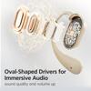 Yistao Open Ear Headphones with 35 Hours Playtime, True Wireless Air Conduction Earbuds Featuring Ear Hooks, Bluetooth 5.3, IPX6 Waterproof Design, Comfortable and Secure Fit for Sports - Beige view 2