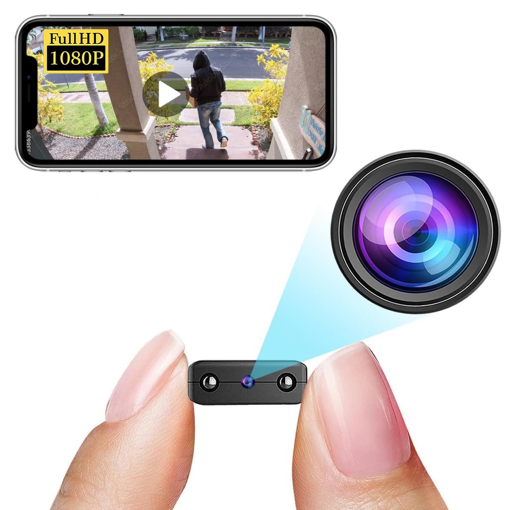Smallest Wireless Wifi Camera,HD1080P Concealed Security Camera with Video Recording Live Feed,Smart Baby Monitor With Night Vision,Motion Detection,Remote Viewing for Security with iOS Android APP