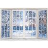 YongFoto Winter Snow Window Scene Backdrop 20x10ft Tree Rime Snowfield Snowy Photography Background Christmas New Year Event Party Banner Room Decor Portraits Photoshoot Wallpaper Studio Booth Props view 1
