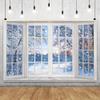 YongFoto Winter Snow Window Scene Backdrop 20x10ft Tree Rime Snowfield Snowy Photography Background Christmas New Year Event Party Banner Room Decor Portraits Photoshoot Wallpaper Studio Booth Props view 2