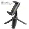 Metal Phone Tripod Mount, 360 Rotation Universal Phone Tripod Mount with Cold Shoe Mount & 1/4in Screw Hole for Desktop Tripod Video Live Streaming view 4