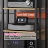 5 Tier Stereo Receiver Cabinet Furniture Speaker Amplifier Storage Unit, AV Component Media Stand Audio-Video Tower, Player CD DVD Turntable TV Accessories Electronic Equipment Game Console Shelves(Bl view 4