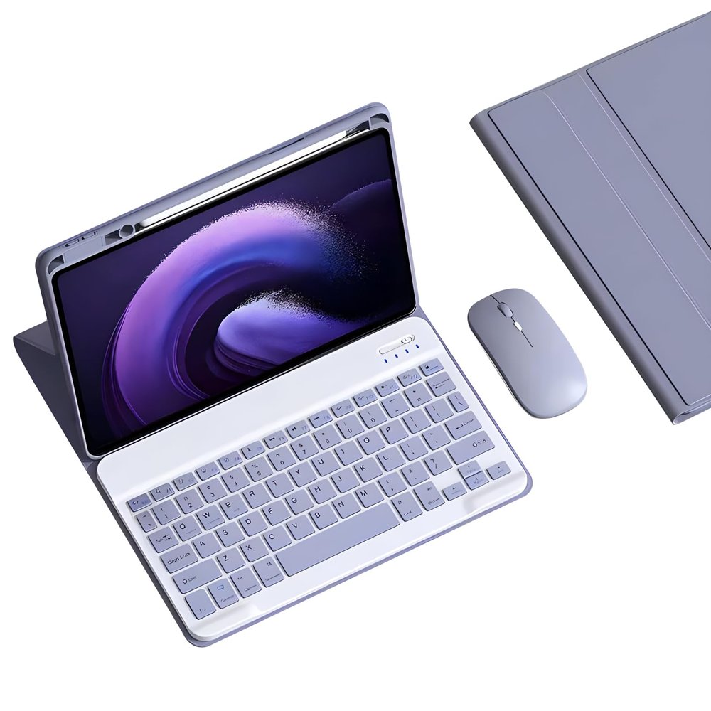 GYSDCAZ Keyboard Case for Redmi Pad Pro12.1 Inch, Detachable Wireless Bluetooth Keyboard with Built-in Pencil Holder,Purple