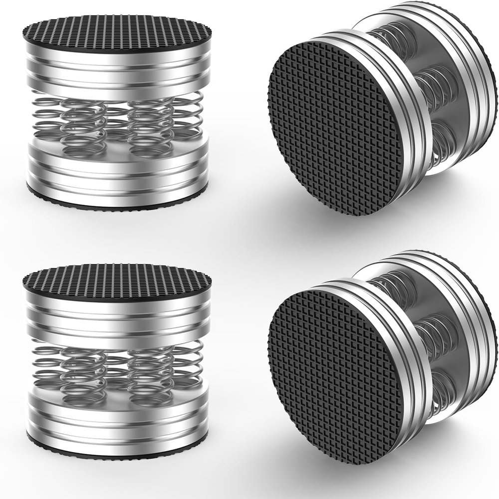 Tertullus Speaker Spikes HiFi Spring Isolation Feet Pad, 4PCS Aluminum Non-Slip Shockproof Stand Feet for Audio,Speakers, Subwoofers, Turntable DAC etc(Silver)
