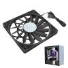 120mm Case Fan, 120mm PWM 4 Pin MFDB 500-1800RPM PC Cooling Fan, 26.5dBA Quite Computer Case Fan, for PC Computer Case (Black) view 1