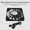 120mm Case Fan, 120mm PWM 4 Pin MFDB 500-1800RPM PC Cooling Fan, 26.5dBA Quite Computer Case Fan, for PC Computer Case (Black) view 3