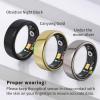 ASHATA Smart Ring for Women and Men, Sport Sleep Fitness Rings, Smart Ring Multi Function Monitoring Remote Care IPX8 Lightweight Rings with Charging Case (13#) view 3