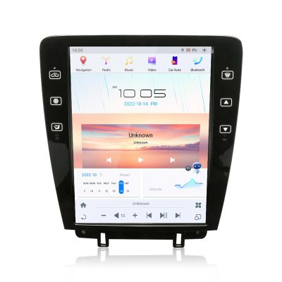 12.1 Inch Qualcomm Android 13 Car Radio for Ford Mustang 2009-2014 Stereo Upgrade Tesla Style Dash IPS Touch Screen Android Auto GPS Navigation Head Unit Audio Multimedia Player (8+128GB,Carplay)