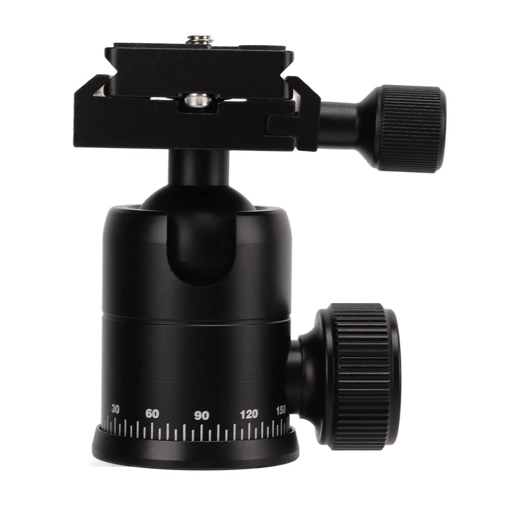 Tripod Ball Head, Aluminum Mini Ball Head Screw Tripod Mount 360 Rotating Panoramic Ball Head with 1/4 Inch Screw for DSLR Camera Camcorder Smartphone