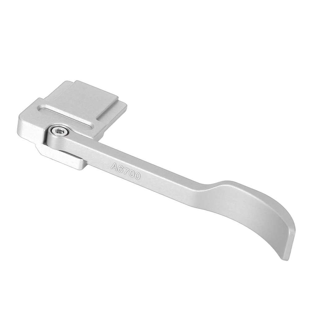 EBTOOLS Thumb Up Grip Hot Shoe Cover for A6700, Aluminum Alloy, Ergonomic Design, 90 Rotation, with Convenient Assembly and Disassembly (Silver)