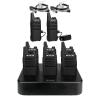 Retevis RT22 Walkie Talkies Rechargeable 8 Pack Bundle with 6 Way Multi Gang Charger and Earpiece (2 Pack), Keypad Lock, VOX Handsfree, Portable FRS Two-Way Radios Long Range view 1