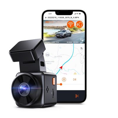 Bundle: Vantrue E1 Lite 1080P WiFi Mini Dash Cam + 128GB microSD Card Vantrue E1 Lite 1080P WiFi Mini Dash Cam with GPS and Speed, Free App, Voice Control Detachable Dash Camera, 24H Parking Mode