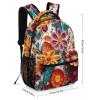 NTVOWPZO Travel Backpack for Women Men Carry On Backpack Flower Pattern Embroidery Luggage Daypack 16.5 Inch Laptop Backpack view 2