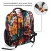 NTVOWPZO Travel Backpack for Women Men Carry On Backpack Flower Pattern Embroidery Luggage Daypack 16.5 Inch Laptop Backpack view 3
