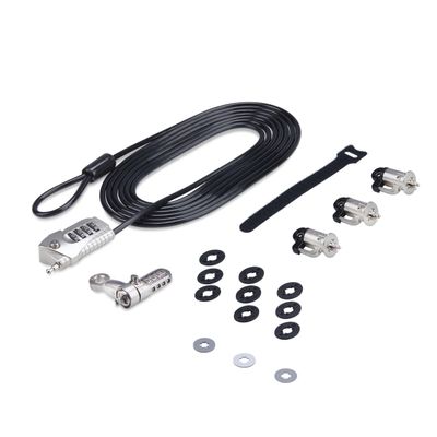 StarTech.com Laptop/Desktop & Peripheral Lock Kit, Theft-Deterring Security Lock, K-Slot, 10ft (3m) Steel Cable, 3X Devices