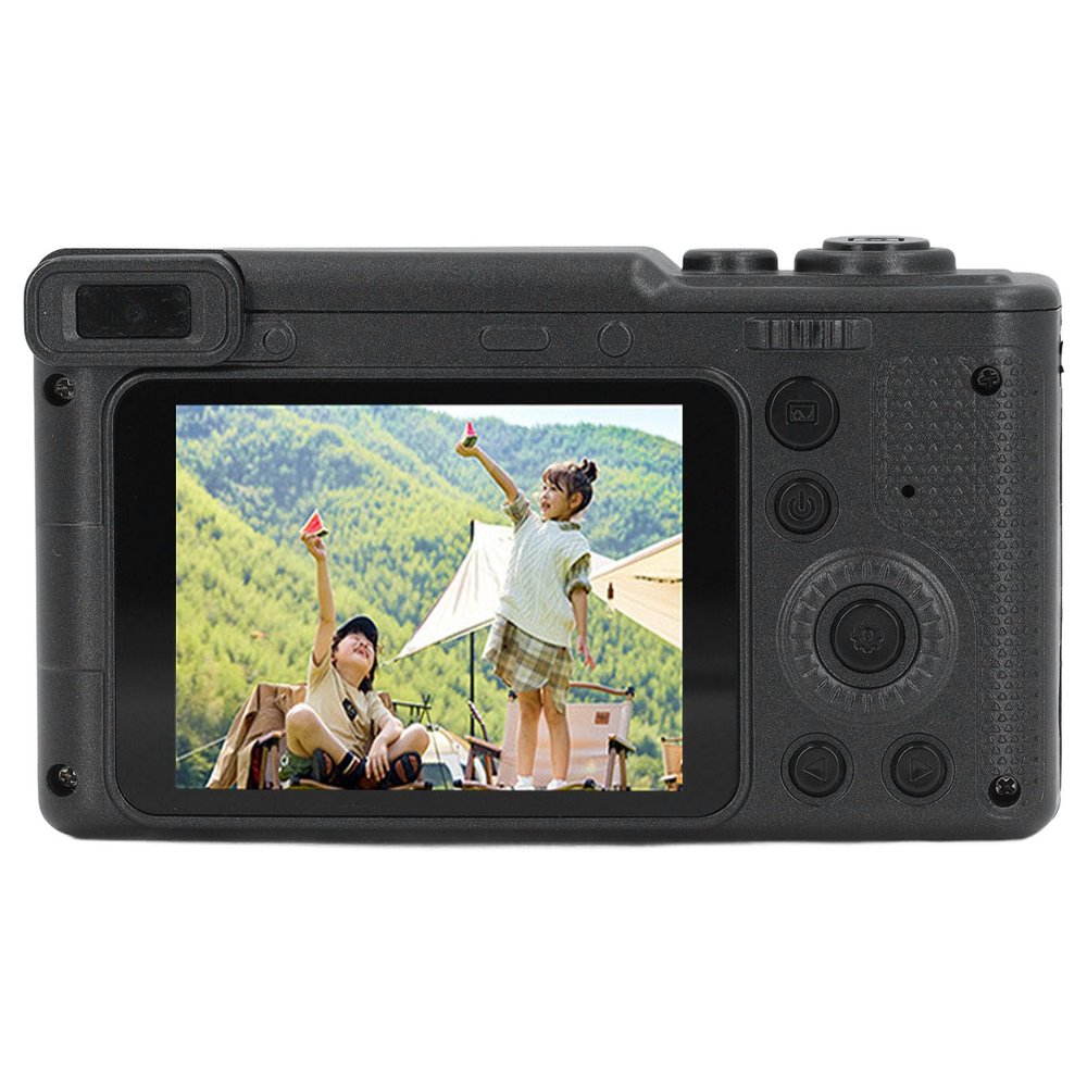 Digital Camera, Portable 2.4in Screen 8X Zoom Dual Lens Autofocus Vlogging Camera with Fill Light, Timer Photo Front and Rear Dual Lens, Compact for Travel Photography