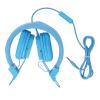 FOSA 3.5mm Wired Stereo Headphone with Mic, Adjustable Headband, Foldable for Music Calls Games, Compatible with PC Laptop Tablet Phone MP3 (Blue) view 4