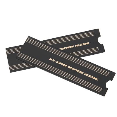 2 Pack M.2 SSD Graphene Precise Thermal Conductivity Heatsink, Rapid Cooling NVMe Copper Heatsink for Laptop PC with Easy Installation, Highly C Atible (2pcs Copper Foil Graphene Heat Sink)