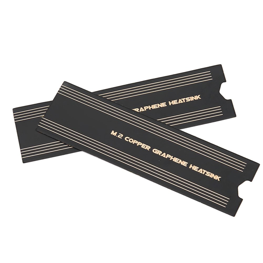 2 Pack M.2 SSD Graphene Precise Thermal Conductivity Heatsink, Rapid Cooling NVMe Copper Heatsink for Laptop PC with Easy Installation, Highly C Atible (2pcs Copper Foil Graphene Heat Sink)