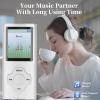 16GB MP3 Player, Bluetooth 5.0 Single Loop MP4 Player, Portable HiFi Sound Music Player Built in HD Speaker, E Book, Voice Recording, Supports up to 128GB TF Card (Silver) view 3