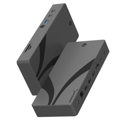 SABRENT Thunderbolt 4 Docking Station, TB4 Ports, 8K/4K, USB4 & TB3 Compatible, DP 1.4, HDMI 2.1, USB-C/USB-A Ports, Gigabit Ethernet, Audio Jack, SD/TF Card Reader, Windows/macOS/Linux (DS-T4MF)