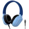 Brenthaven Rugged 2 Wired Headphones No Mic | USB C - Long Tangle Free Chew-Proof Cord - Reliable Drop Tested and Comfortable for Kids K-12 Students Classroom and School Use - Blue view 1