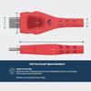 Brenthaven Rugged 2 Wired Headphones No Mic | USB C - Long Tangle Free Chew-Proof Cord - Reliable Drop Tested and Comfortable for Kids K-12 Students Classroom and School Use - Blue view 2