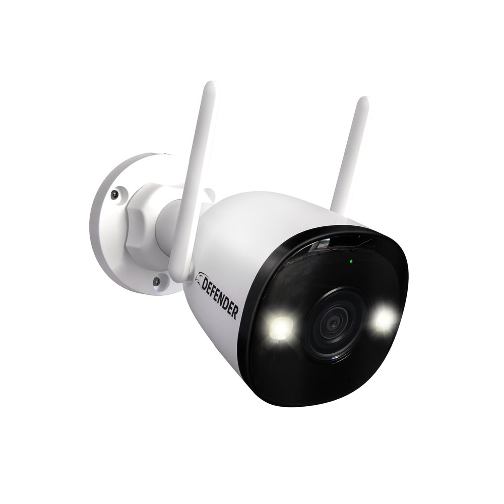 Defender AI Powered 4K Guard Pro 8MP WiFi 6/Bluetooth, Plug-in Power Wireless Security Camera Outdoor - Camera for Home Security with Smart AI Human Detection, Two-Way Talk, Works w/Guard App