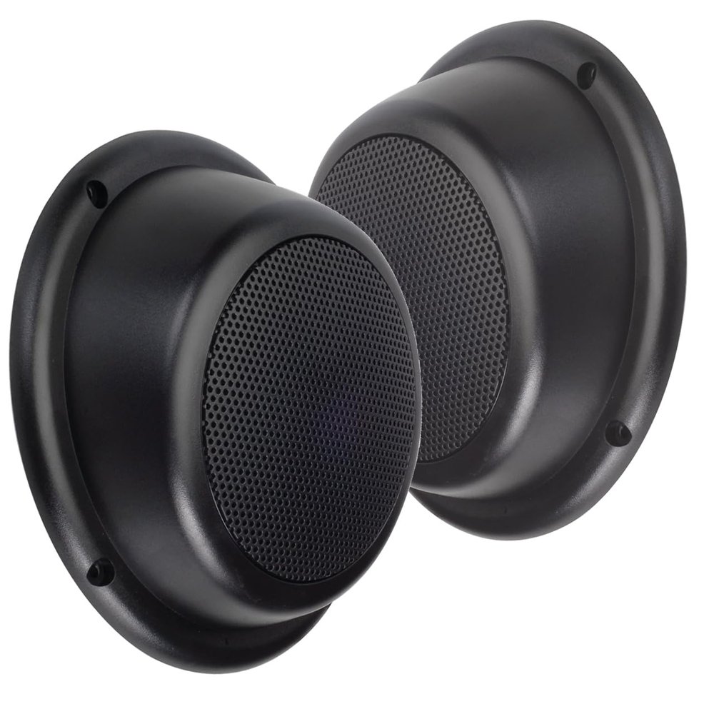 Magnadyne 5 Water Resistant Outdoor Wedge Speakers - Full Plastic Encasement with Grills - Pair