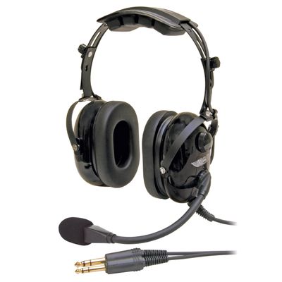 ASA AirClassics HS-1A Pilot Headset Durability - 23 dB Noise Reduction - Noise-Canceling Mic - Stereo/Mono - Essential Aviation Headset - General Aviation Headsets for Pilots