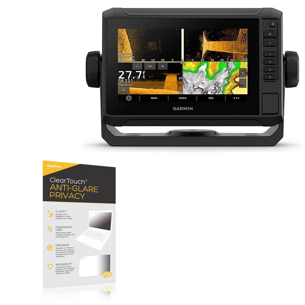 BoxWave Screen Protector Compatible with Garmin echoMAP UHD2 74sv - ClearTouch Anti-Glare Privacy (2-Pack), Privacy Screen Protector Flexible Film Anti-Glare