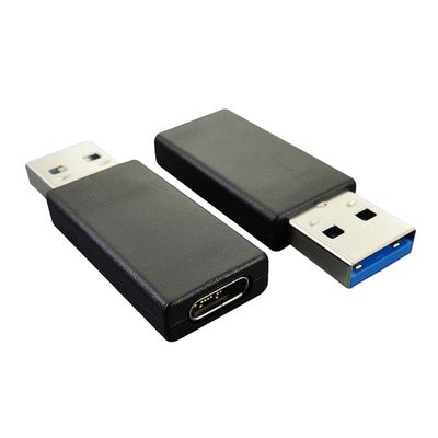 USB-A Male to USB Type-C Female Adapter Converter Amber CU3-GA06 for PC and MAC, 2 Pack