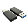 USB-A Male to USB Type-C Female Adapter Converter Amber CU3-GA06 for PC and MAC, 2 Pack view 1