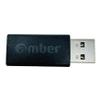 USB-A Male to USB Type-C Female Adapter Converter Amber CU3-GA06 for PC and MAC, 2 Pack view 2