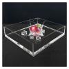 Acrylic Water Tank Deep and Shallow Sink Five-Sided Tray, 2 in Thickness Fish Tank Shooting Transparent Water Tank Pool, Food and Cosmetics Storage Box(60x50x10cm/23.6x19.7x3.9in) view 1