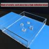Acrylic Water Tank Deep and Shallow Sink Five-Sided Tray, 2 in Thickness Fish Tank Shooting Transparent Water Tank Pool, Food and Cosmetics Storage Box(60x50x10cm/23.6x19.7x3.9in) view 4
